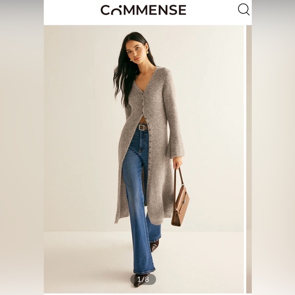 Commense Elegant Cream long cardigan - Picture 4 of 4